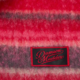 Logo Striped Fluffy Wrap Scarf