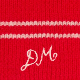 Striped Hooded Logo Scarf