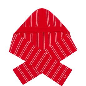 Striped Hooded Logo Scarf