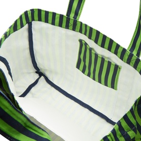Logo Striped Tote Bag