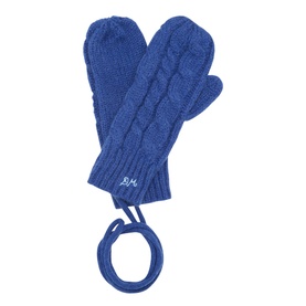 Cable Knit Logo String Mittens