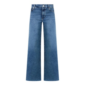 Slim Palazzo Raw-Hem Jeans