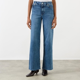 Slim Palazzo Raw-Hem Jeans