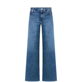 Slim Palazzo Raw-Hem Jeans