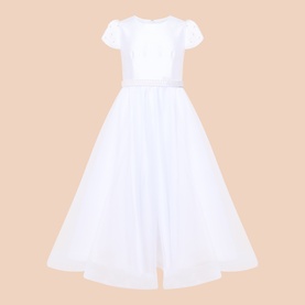 Embellished Bow Detail Tulle Dress