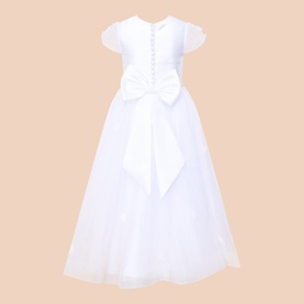 Embellished Bow Detail Tulle Dress