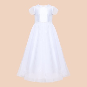 Embellished Bow Detail Tulle Dress