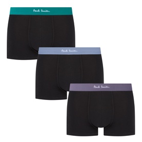 Three-Pack Coloured Waistband Logo Boxers