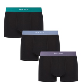 Three-Pack Coloured Waistband Logo Boxers