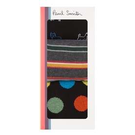Three-Pack Assorted Patterned Socks