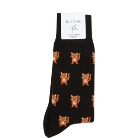 Miro Cat Print Socks