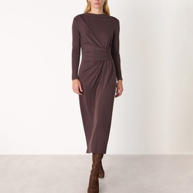 Ruched Detail Flared Dress