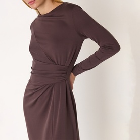 Ruched Detail Flared Dress