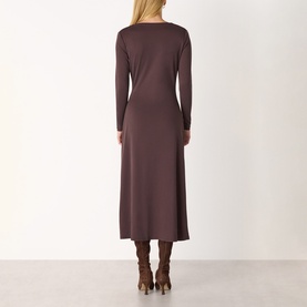 Ruched Detail Flared Dress