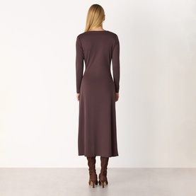 Ruched Detail Flared Dress
