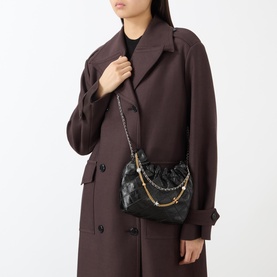 Distressed Fleming Drawstring Hobo Bag