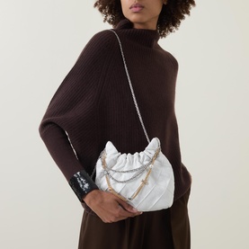 Distressed Fleming Drawstring Hobo Bag