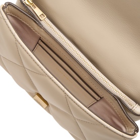 Kira Diamond Quilted Charm Crossbody Bag