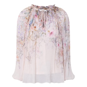 Rebellion Billow-Sleeve Floral Blouse