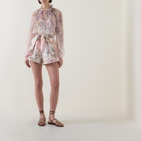 Rebellion Billow-Sleeve Floral Blouse