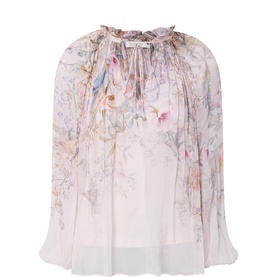 Rebellion Billow-Sleeve Floral Blouse