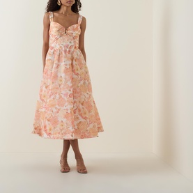 Rebellion Golden Bloom Draped Dress