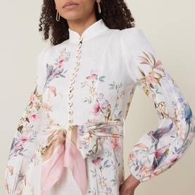 Rebellion Cream Aviary Shirt Dress