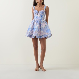 Rebellion Floral Draped Mini Dress
