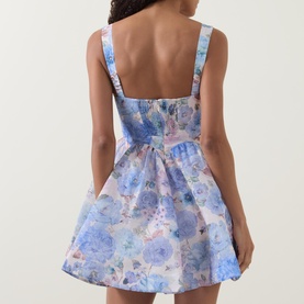 Rebellion Floral Draped Mini Dress