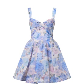 Rebellion Floral Draped Mini Dress
