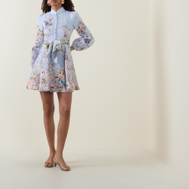 Rebellion Blue Aviary Mini Dress