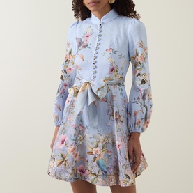Rebellion Blue Aviary Mini Dress