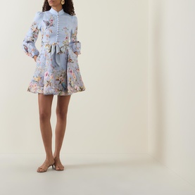Rebellion Blue Aviary Mini Dress