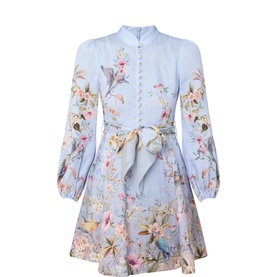 Rebellion Blue Aviary Mini Dress