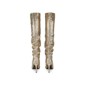 Amore Crystal Embellished Knee High Boots