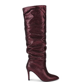 Amore Crystal Embellished Knee High Boots
