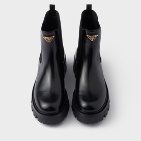 Brushed Leather Chelsea Boots