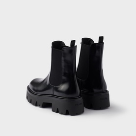 Brushed Leather Chelsea Boots