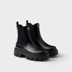 Brushed Leather Chelsea Boots