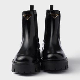 Brushed Leather Chelsea Boots