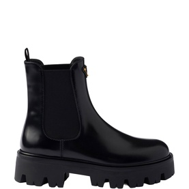 Brushed Leather Chelsea Boots