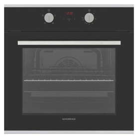 65L Single Oven Stainless Steel & Black Glass