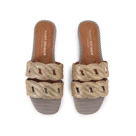 Crystal Chain Flat Sandals