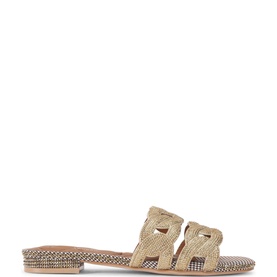 Crystal Chain Flat Sandals