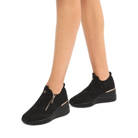High Rise Zip Knit Trainers