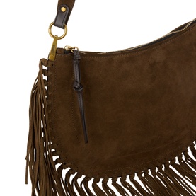 Oskan Soft Zip Fringed Shoulder Bag