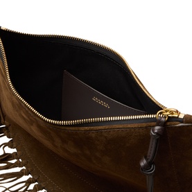 Oskan Soft Zip Fringed Shoulder Bag