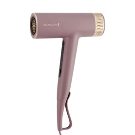 Russell Hobbs AIRvive Digital Hair Dryer in pink with gold honeycomb nozzle and ergonomic handle