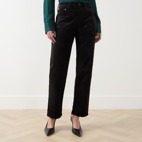 Delfina Velvet Straight Leg Jeans