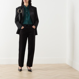 Delfina Velvet Straight Leg Jeans